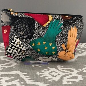 Dior Gloves Multicolor Patterned Cosmetic Bag with COA